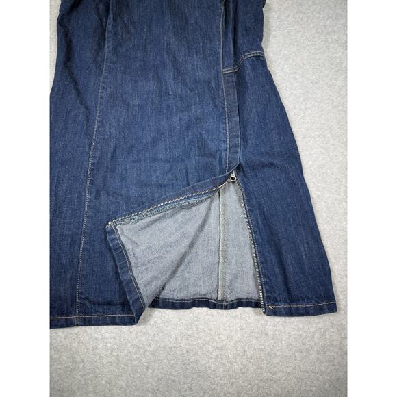 Zara Womens Size XL Denim Sleeveless Mini Dress - Picture 8 of 8